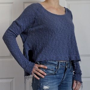 Free People - We The Free Beatbox Tee - Blue Smoke